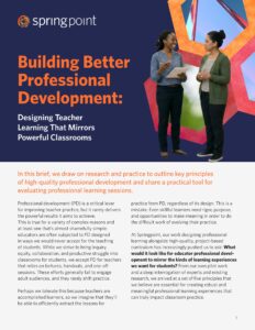 Building Better Professional Development